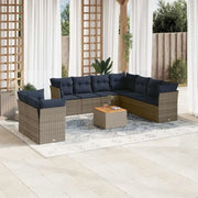 Lounge tuinset met waterdichte tas in grijs materiaal en gepoedercoat staal - Grijs - Tuinsets