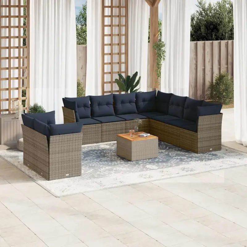 Lounge tuinset met waterdichte tas in grijs materiaal en gepoedercoat staal - Grijs - Tuinsets