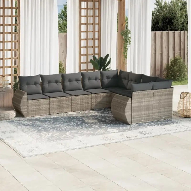 Lounge tuinset met waterdichte tas in zwart gepoedercoat staal - Lichtgrijs en donkergrijs / Zonder tafel - Tuinsets