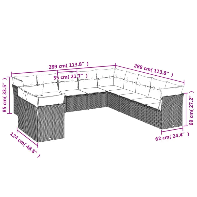 Lounge tuinset met waterdichte tas in zwart materiaal en gepoedercoat staal - Tuinsets