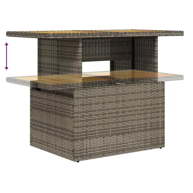 Lounge tuinset met waterdichte zak en grijs gepoedercoat staal - Grijs - Tuinsets