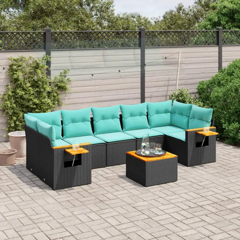 Lounge Tuinset met Zwart Materiaal en Gepoedercoat Staal - Tuinsets