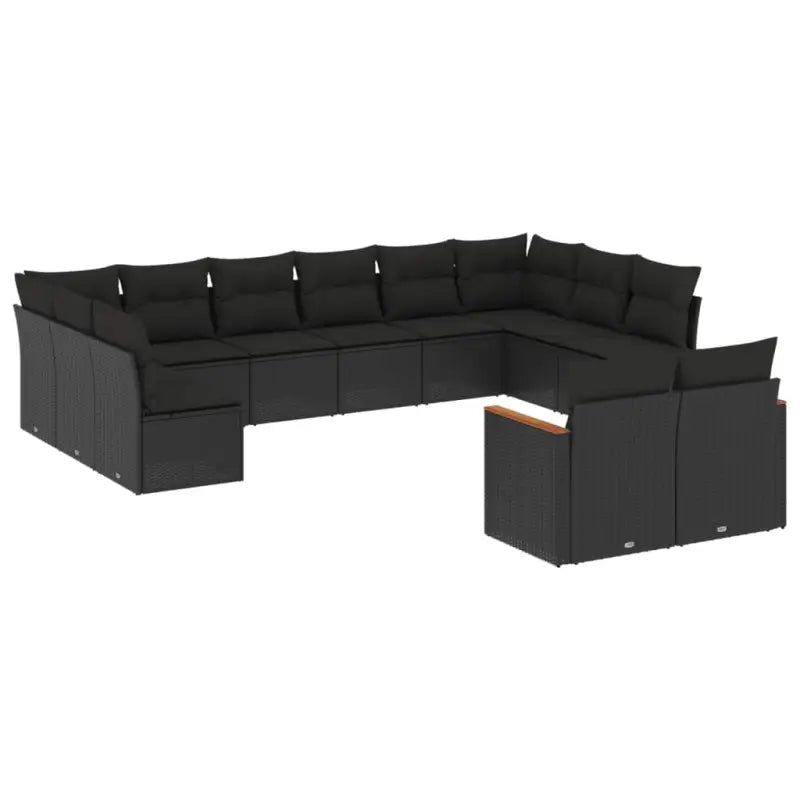 Lounge tuinset met zwart materiaal en waterdichte tas voor buitencomfort - Tuinsets