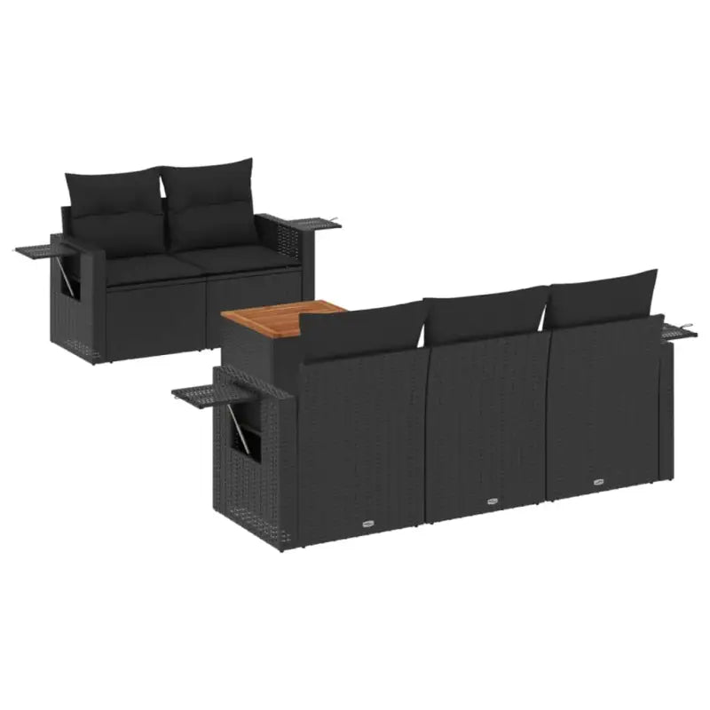 Lounge tuinset met zwart materiaal en waterdichte tas van gepoedercoat staal - Tuinsets