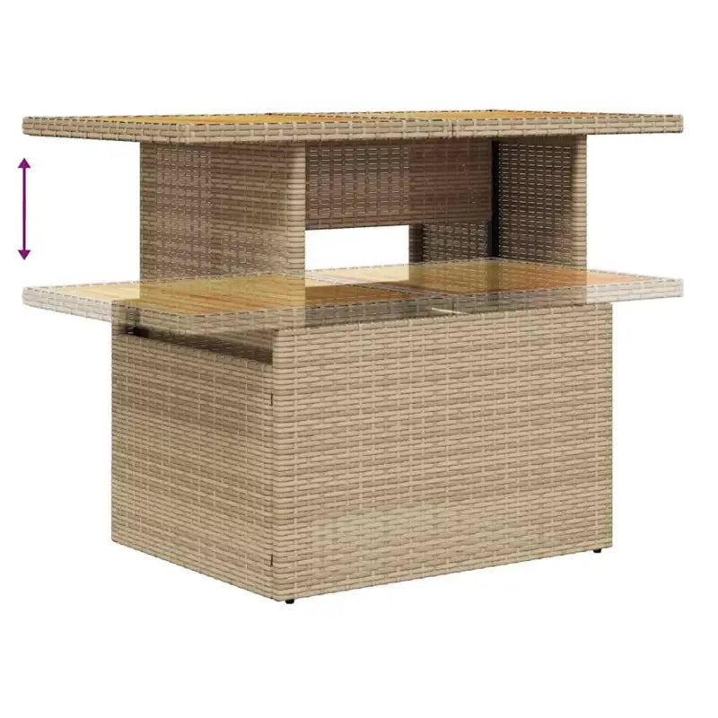 Lounge tuinset van beige materiaal met gepoedercoat staal afmetingen - Tuinsets