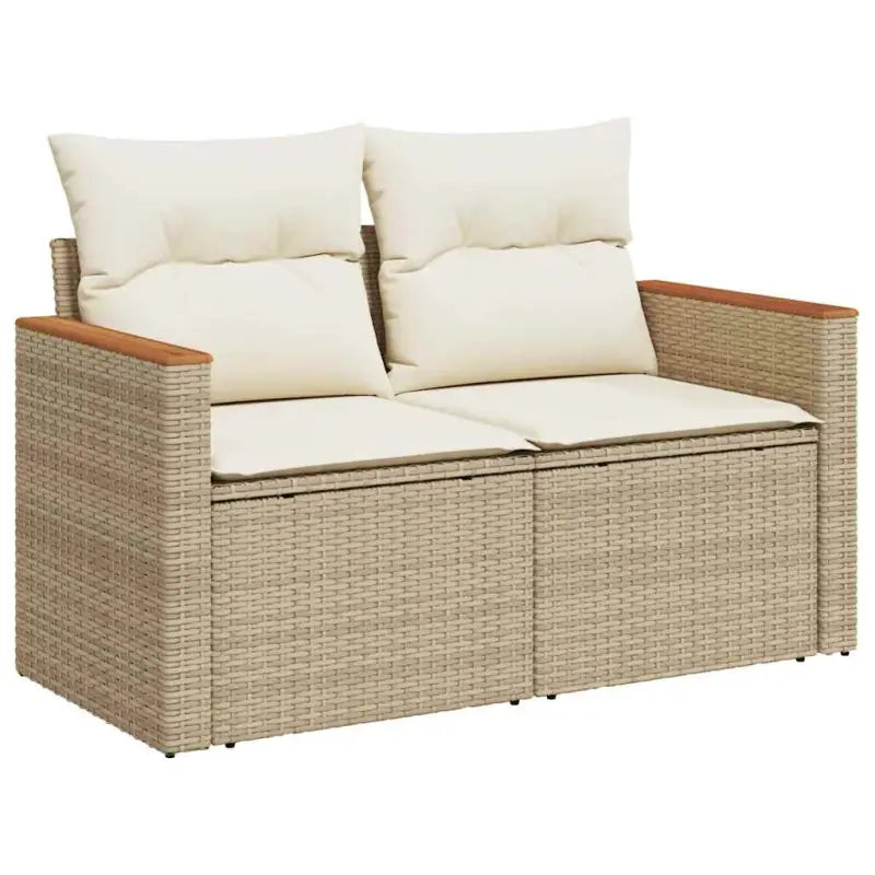 Lounge tuinset van beige materiaal met gepoedercoat staal afmetingen - Tuinsets