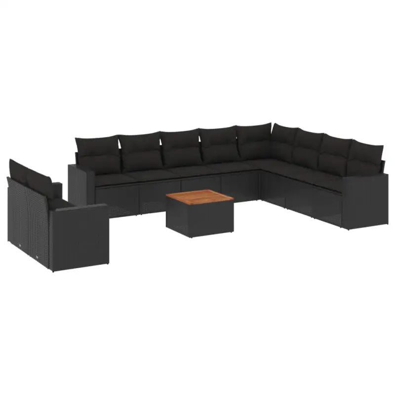 Lounge tuinset van gepoedercoat staal in zwart materiaal voor buitengebruik - Tuinsets