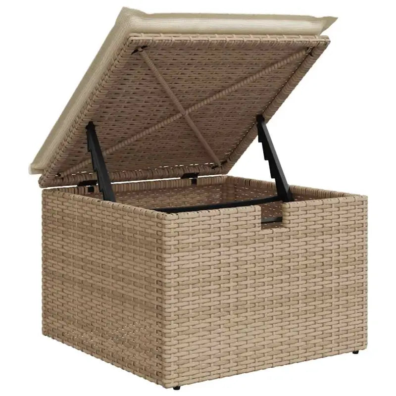 Lounge tuinset van gepoedercoat staal met beige materiaal en afmetingen - Tuinsets