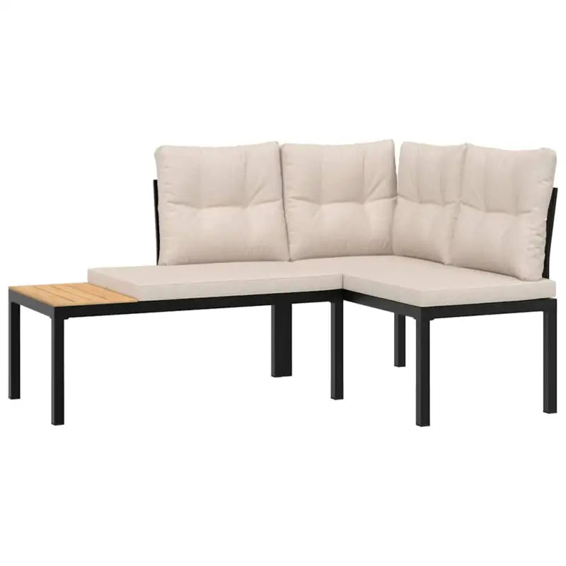 Lounge tuinset van gepoedercoat staal met comfortabele zitervaring - Tuinsets