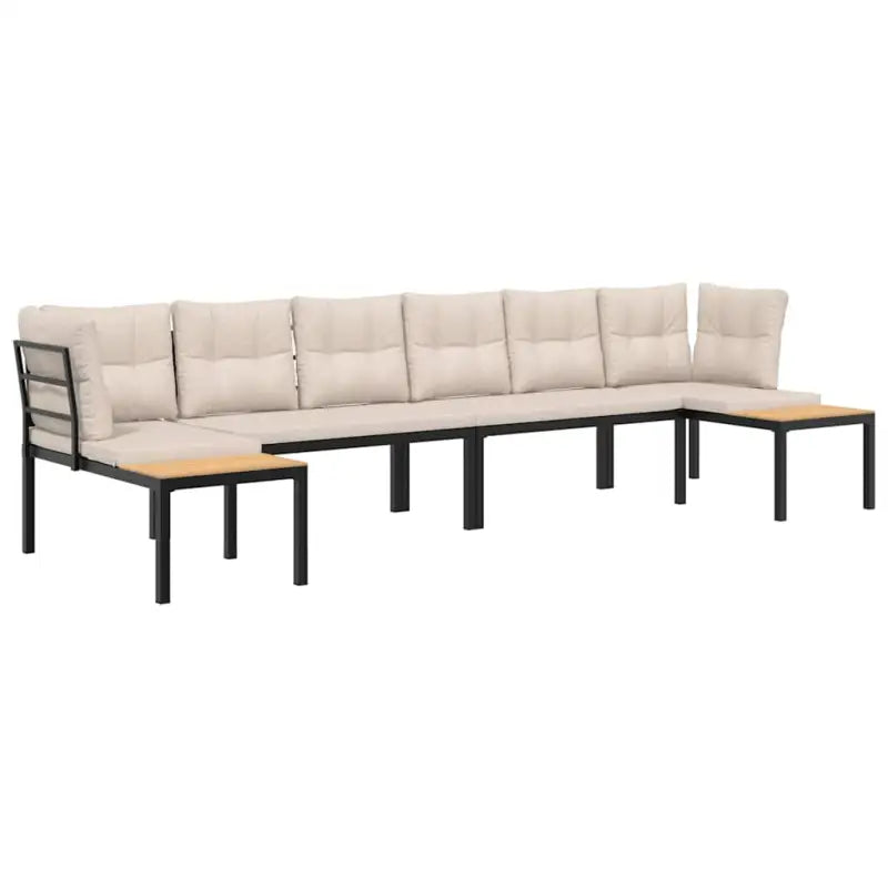 Lounge tuinset van gepoedercoat staal met comfortabele zitervaring - Tuinsets