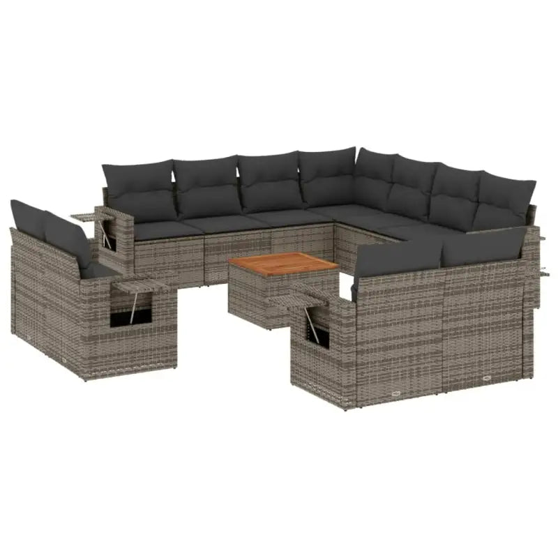 Lounge tuinset van gepoedercoat staal met waterdichte tas in grijs materiaal - Tuinsets