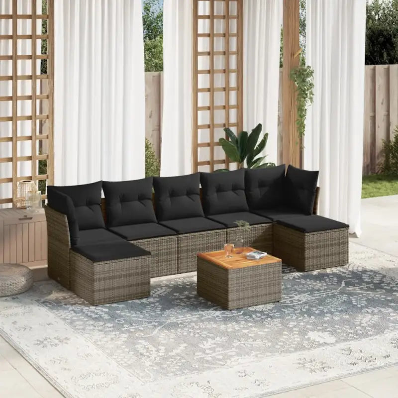 Lounge Tuinset van Grijs Materiaal met Waterdichte Tas en Gepoedercoat Staal - grijs en donkergrijs - Tuinsets