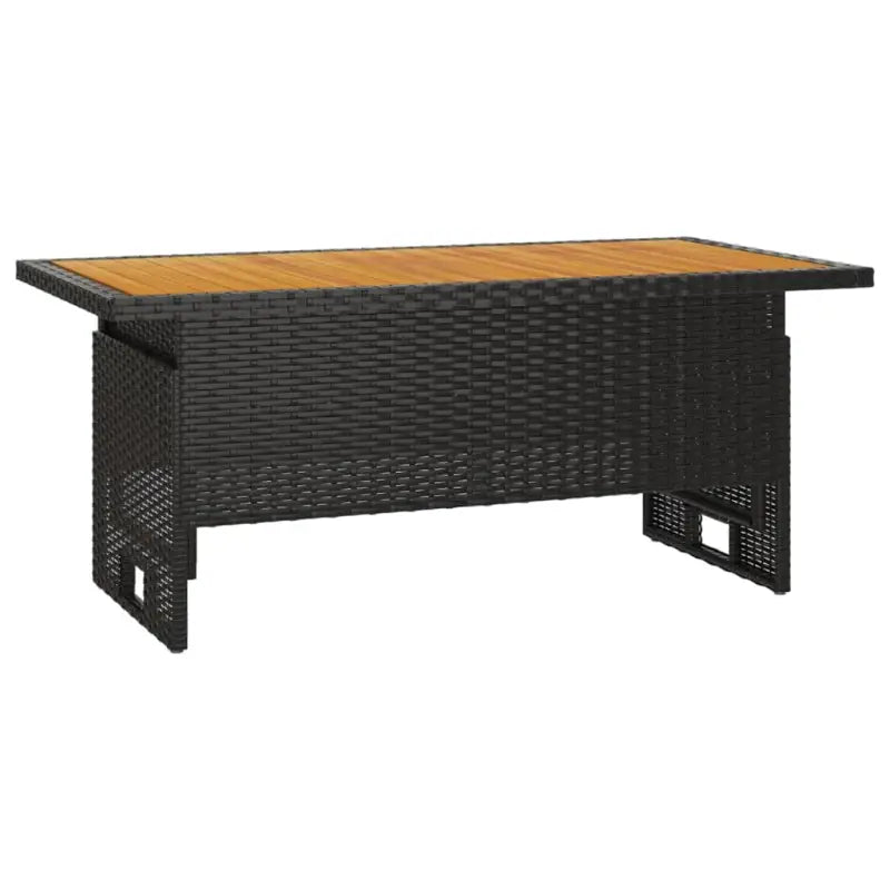 Lounge tuinset van massief acaciahout en zwart gepoedercoat staal - Tuinsets