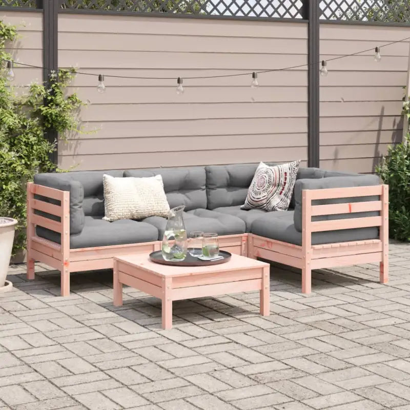 Lounge tuinset van massief douglas vurenhout voor buitenplezier - Tuinsets