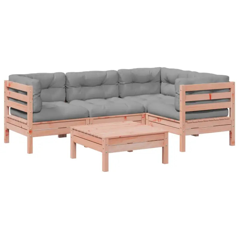 Lounge tuinset van massief douglas vurenhout voor buitenplezier - Tuinsets