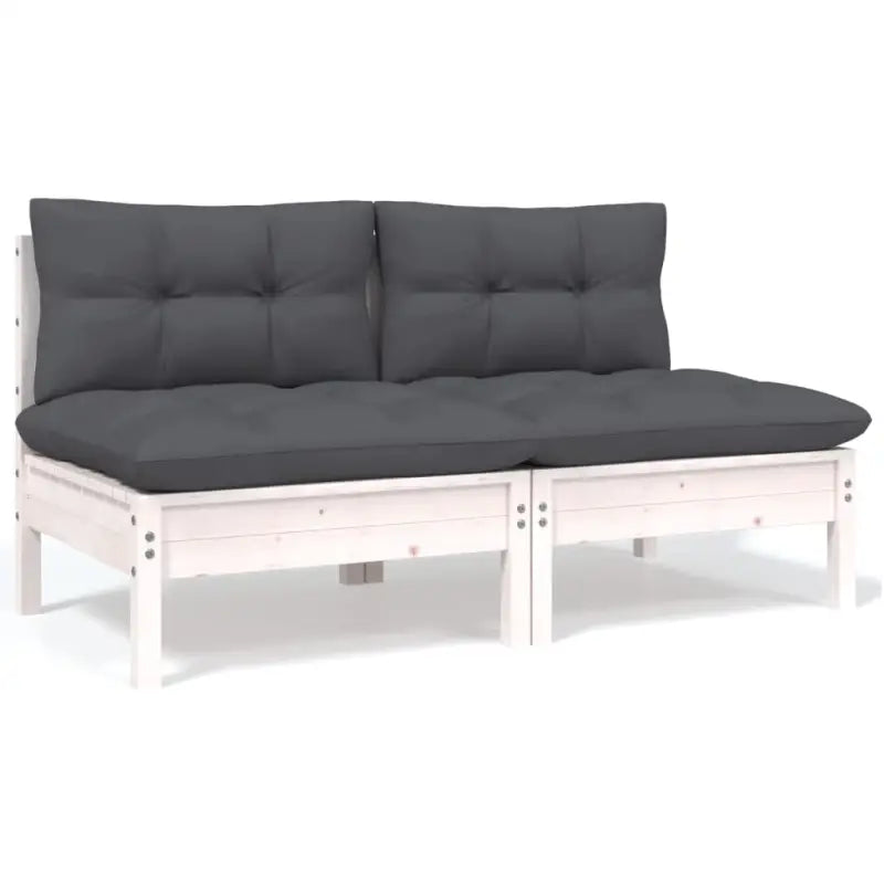 Lounge tuinset van massief grenenhout met voetenbank en tafel - Tuinsets