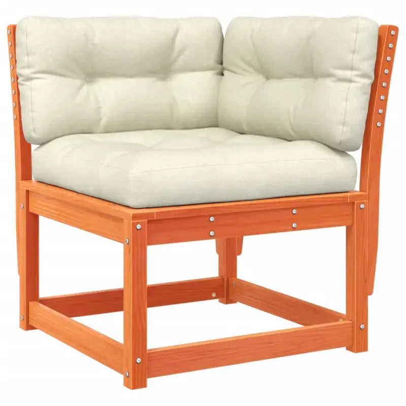 Lounge tuinset van massief grenenhout met wasbruin afmetingen - Tuinsets