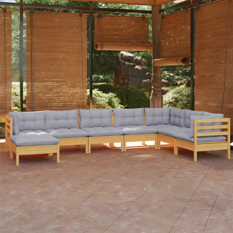 Lounge tuinset van massief grenenhout voor ontspannen buitenleven - Tuinsets