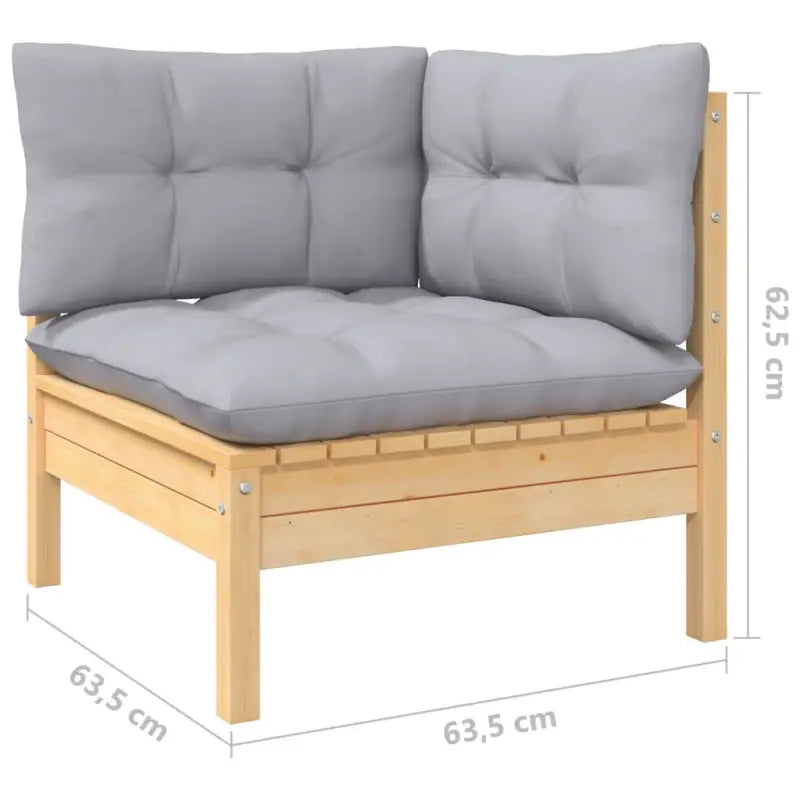 Lounge tuinset van massief grenenhout voor ontspannen buitenplezier - Tuinsets