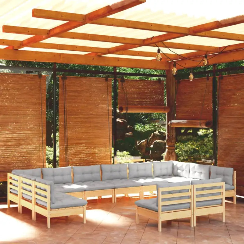 Lounge tuinset van massief grenenhout voor ontspannen buitenplezier - Tuinsets