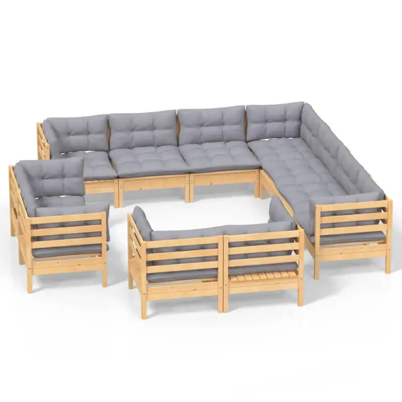 Lounge Tuinset van Massief Grenenhout voor Ontspanning en Gezelligheid - Tuinsets