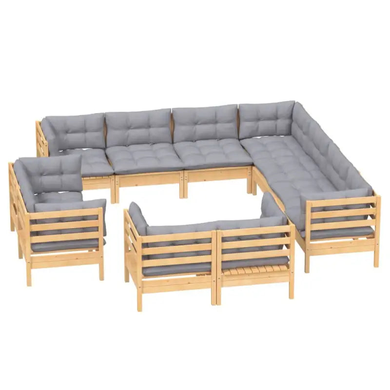 Lounge Tuinset van Massief Grenenhout voor Ontspanning en Gezelligheid - Tuinsets