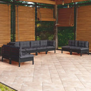 Lounge tuinset van massief grenenhout voor ontspanning en gezellige momenten - Tuinsets