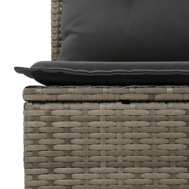 Lounge Tuinset van Poly Rattan en Gepoedercoat Staal in Grijs Materiaal - Tuinsets