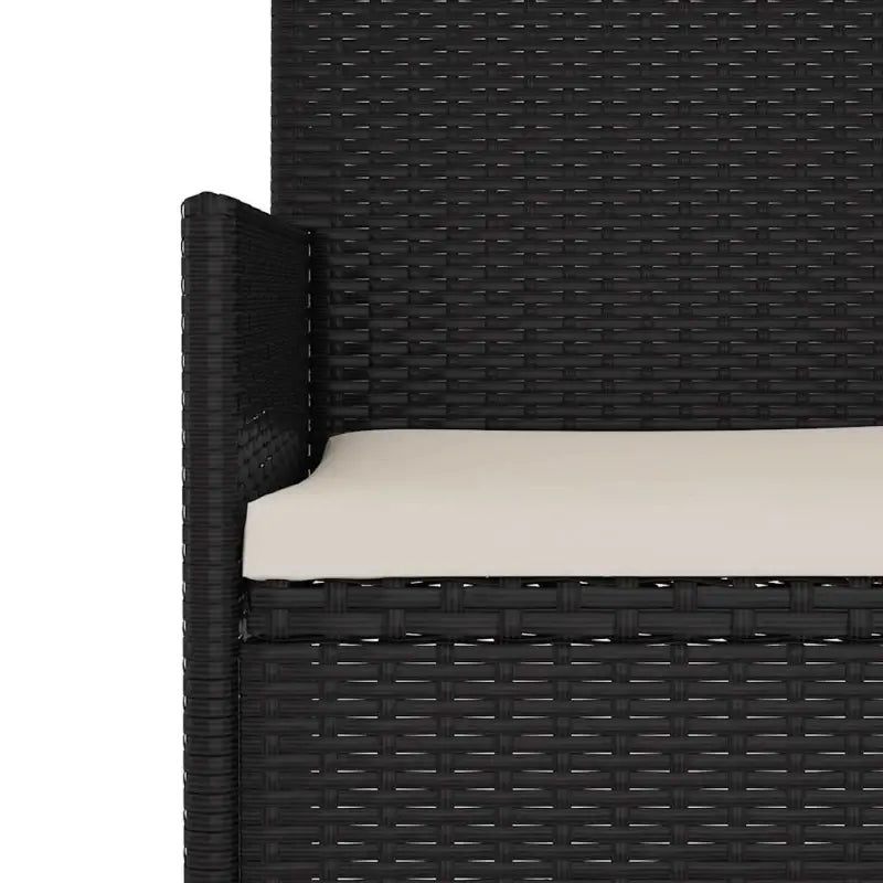 Lounge tuinset van poly rattan en gepoedercoat staal met afmetingen - Tuinsets