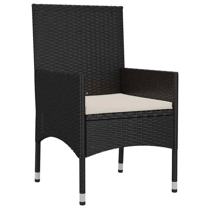Lounge tuinset van poly rattan en gepoedercoat staal met afmetingen - Tuinsets
