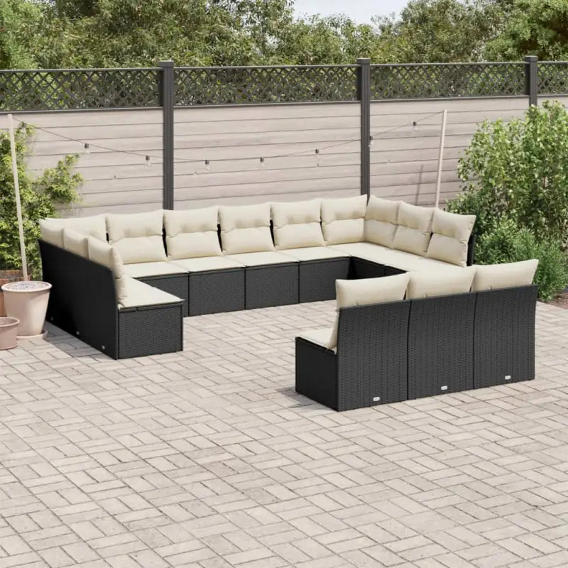 Lounge tuinset van poly rattan met comfortabele zitervaring en gepoedercoat staal - Tuinsets