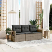 Lounge tuinset van poly rattan met comfortabele zitervaring en gepoedercoat staal - Tuinsets