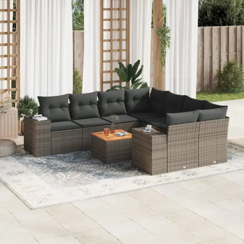 Lounge Tuinset van Waterdichte Tas in Grijs Materiaal en Gepoedercoat Staal - Grijs - Tuinsets