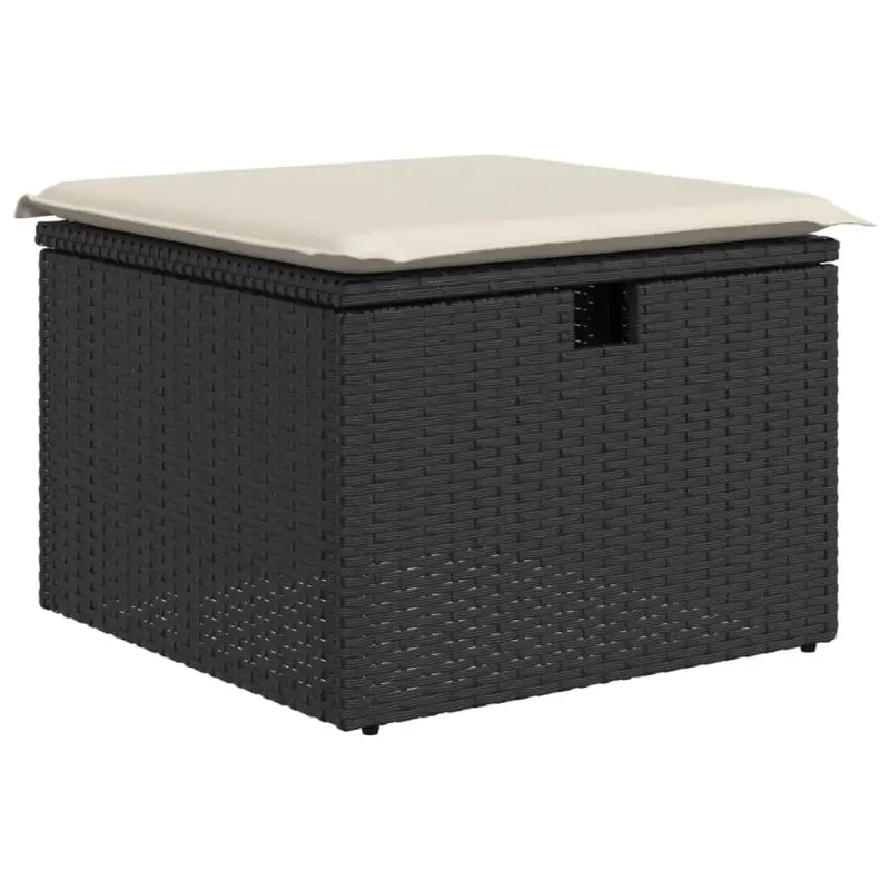 Lounge tuinset van zwart gepoedercoat staal met comfortabele afmetingen - Tuinsets