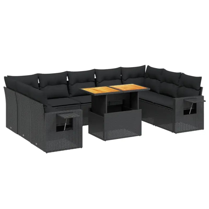 Lounge Tuinset van zwart gepoedercoat staal met ideale afmetingen - Tuinsets