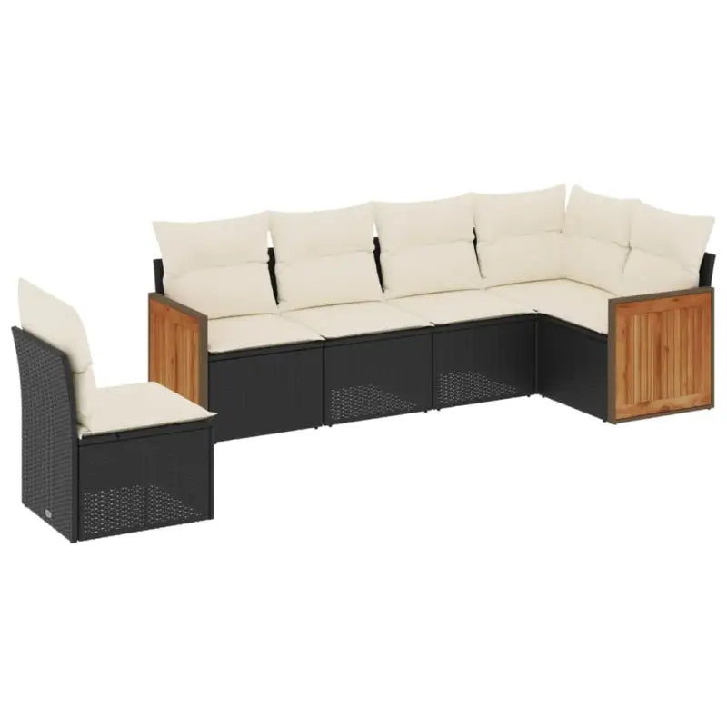 Lounge tuinset van zwart gepoedercoat staal met rustige afmetingen - Tuinsets