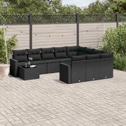 Lounge tuinset van zwart materiaal en gepoedercoat staal geschikt voor je terras - Tuinsets