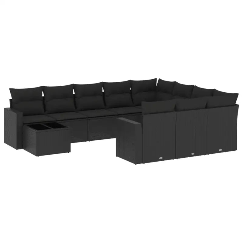 Lounge tuinset van zwart materiaal en gepoedercoat staal geschikt voor je terras - Tuinsets