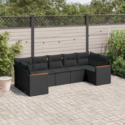 Lounge Tuinset van zwart materiaal en gepoedercoat staal - Tuinsets