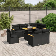 Lounge tuinset van zwart materiaal en gepoedercoat staal voor buiten - Tuinsets