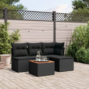 Lounge Tuinset van zwart materiaal met waterdichte tas en gepoedercoat staal - Tuinsets
