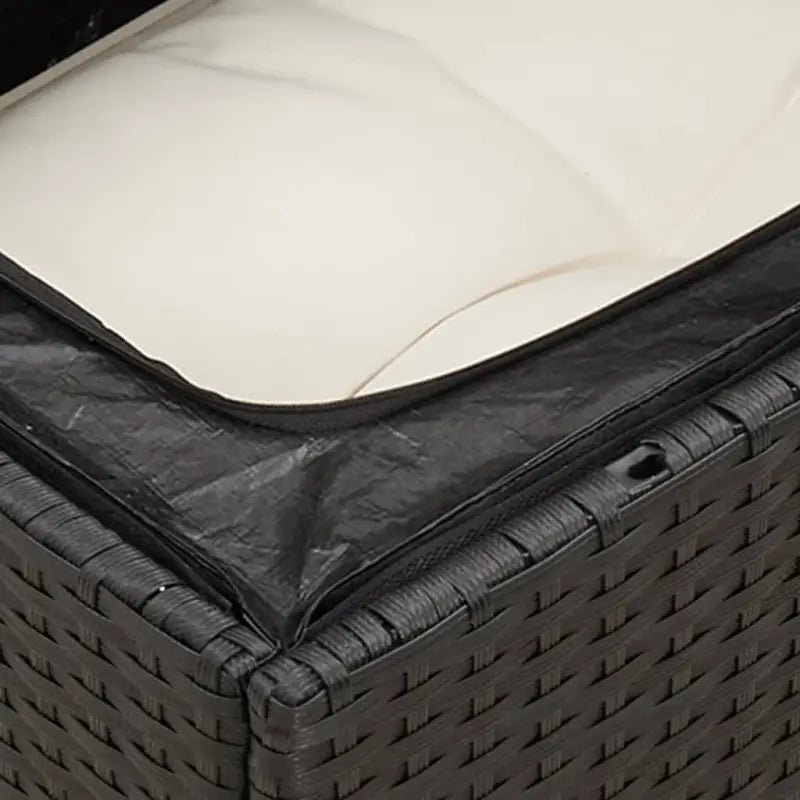 Lounge tuinset van zwart materiaal met waterdichte tas en gepoedercoat staal - Tuinsets