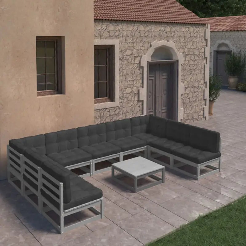 Lounge tuinset voor ontspanning en gezellige bijeenkomsten - Grijs / Ja - Tuinsets