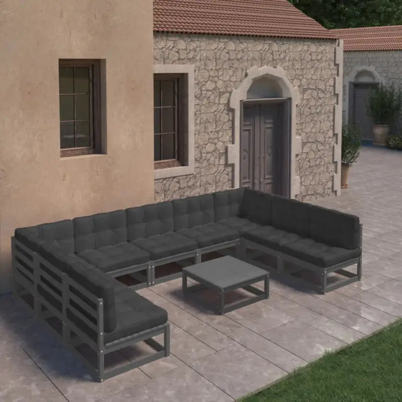 Lounge tuinset voor ontspanning en gezellige bijeenkomsten - Zwart / Ja - Tuinsets