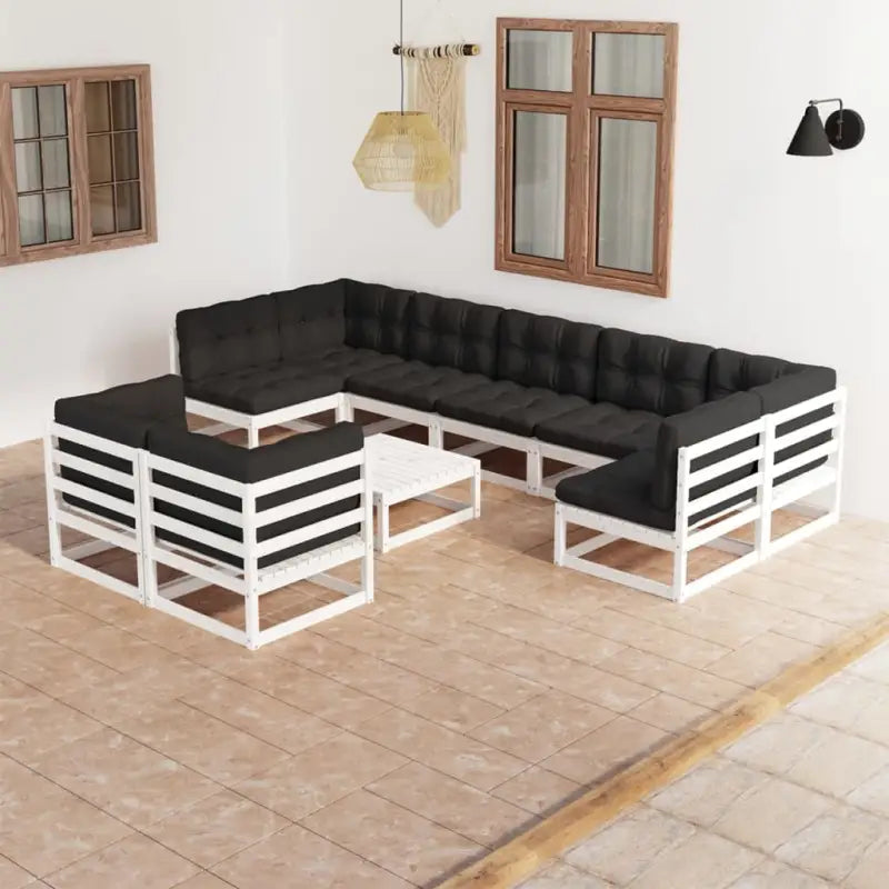 Lounge tuinset voor ontspanning en gezelligheid - Wit / Ja - Tuinsets