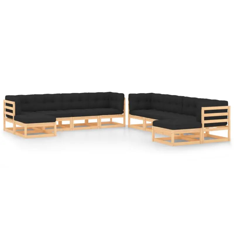 Lounge Tuinset voor Ontspanning en Samenkomst - Naturel en zwart / Ja - Tuinsets