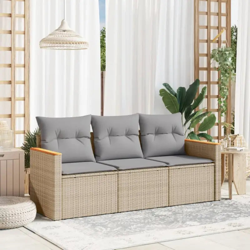 Lounge Tuinsets in Beige Materiaal met Gepoedercoat Staal en Waterdichte Tas - Beige en grijs / Zonder tafel - Tuinsets