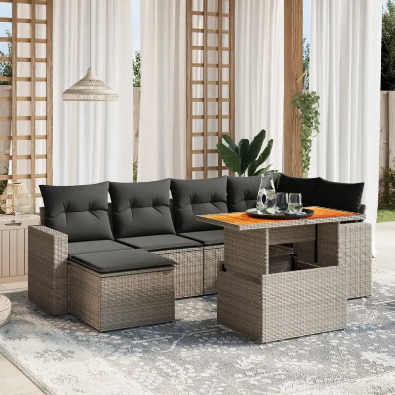Lounge Tuinsets in Grijs Materiaal met Gepoedercoat Staal Afmetingen - Tuinsets