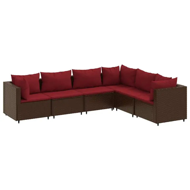 Lounge tuinsets met poly rattan en gepoedercoat staal hemelterwijl de afmetingen rugkussen comfortabel maken - Tuinsets