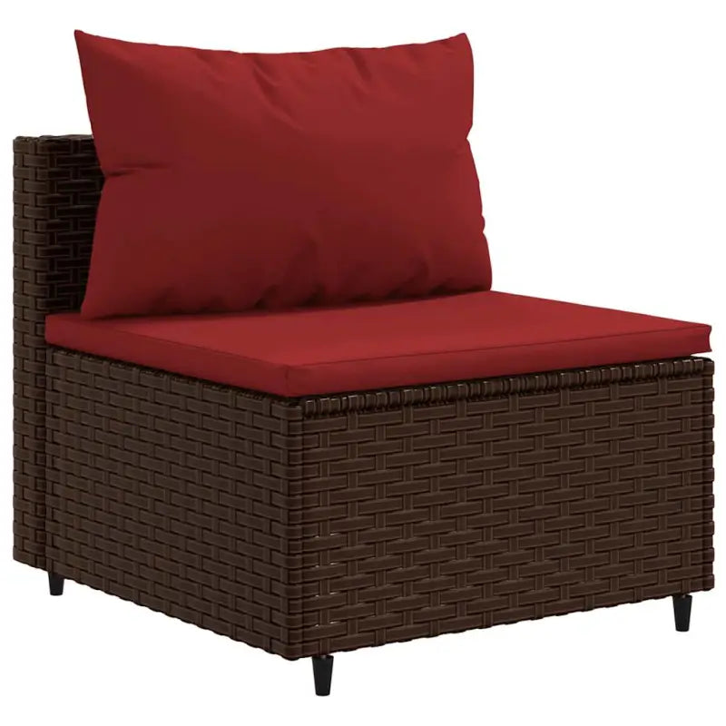 Lounge tuinsets met poly rattan en gepoedercoat staal hemelterwijl de afmetingen rugkussen comfortabel maken - Tuinsets